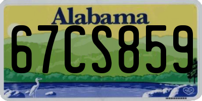 AL license plate 67CS859