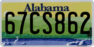 AL license plate 67CS862