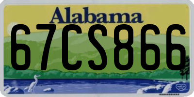 AL license plate 67CS866