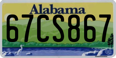 AL license plate 67CS867