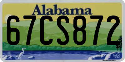 AL license plate 67CS872