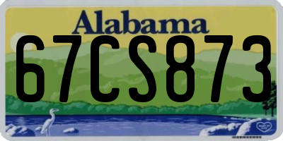 AL license plate 67CS873
