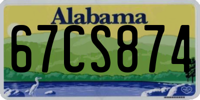 AL license plate 67CS874