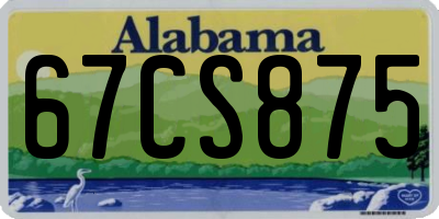 AL license plate 67CS875