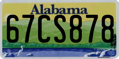 AL license plate 67CS878