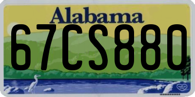 AL license plate 67CS880