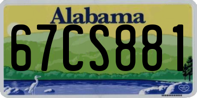 AL license plate 67CS881