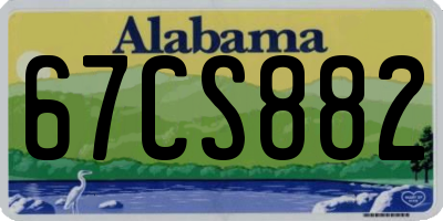 AL license plate 67CS882