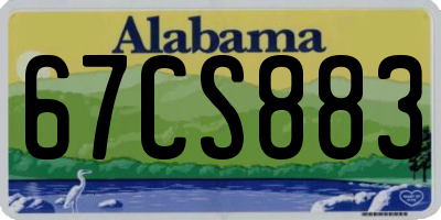 AL license plate 67CS883