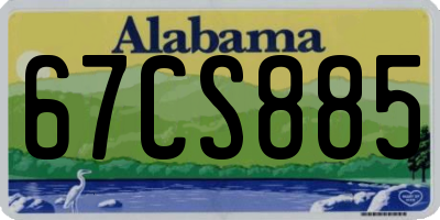 AL license plate 67CS885