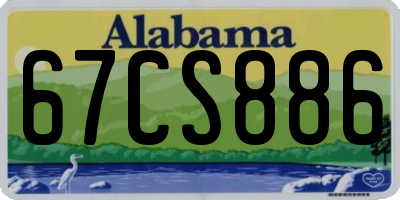 AL license plate 67CS886