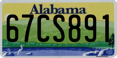 AL license plate 67CS891