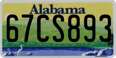 AL license plate 67CS893