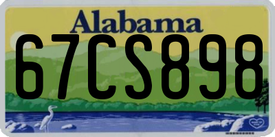 AL license plate 67CS898