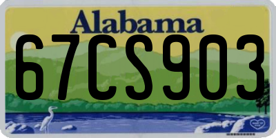AL license plate 67CS903