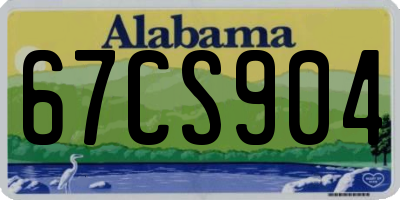 AL license plate 67CS904