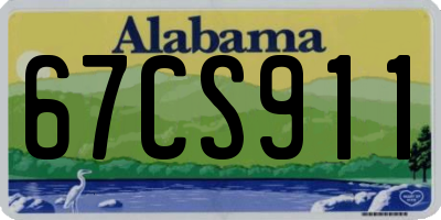 AL license plate 67CS911