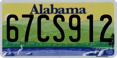 AL license plate 67CS912