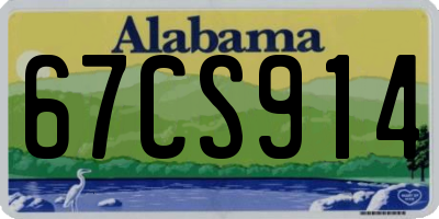 AL license plate 67CS914