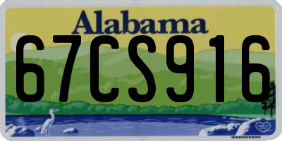 AL license plate 67CS916