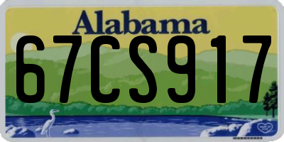 AL license plate 67CS917