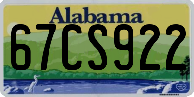 AL license plate 67CS922