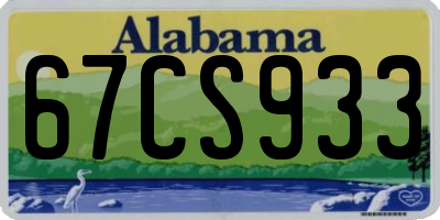 AL license plate 67CS933