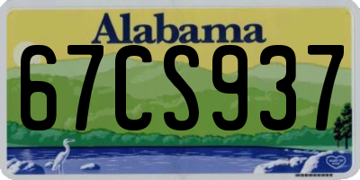 AL license plate 67CS937