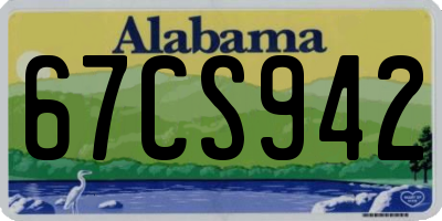 AL license plate 67CS942