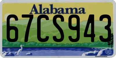 AL license plate 67CS943