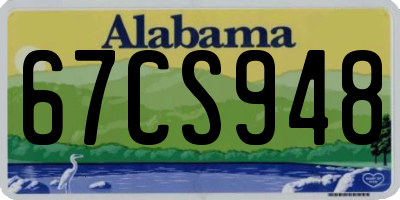 AL license plate 67CS948
