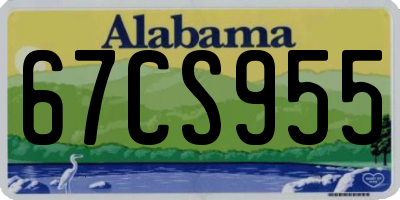 AL license plate 67CS955