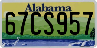 AL license plate 67CS957