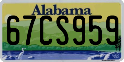 AL license plate 67CS959