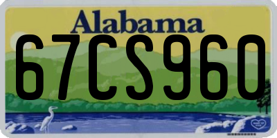 AL license plate 67CS960