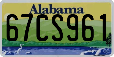 AL license plate 67CS961