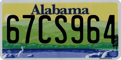 AL license plate 67CS964