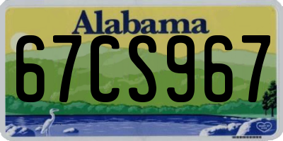 AL license plate 67CS967