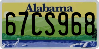 AL license plate 67CS968