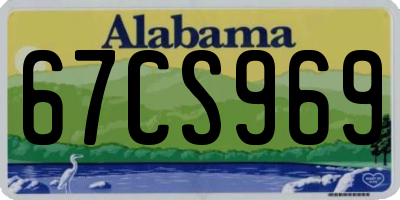 AL license plate 67CS969