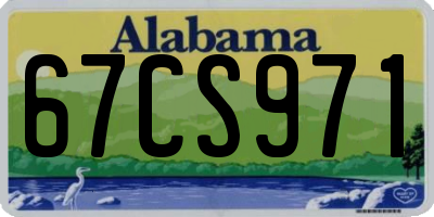 AL license plate 67CS971