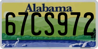AL license plate 67CS972