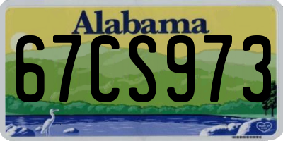 AL license plate 67CS973