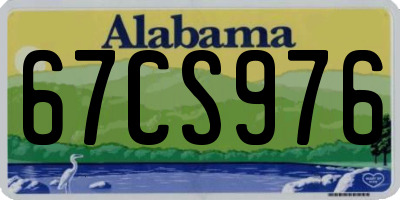AL license plate 67CS976