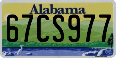 AL license plate 67CS977