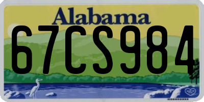 AL license plate 67CS984