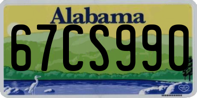 AL license plate 67CS990