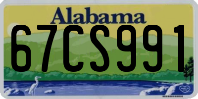 AL license plate 67CS991