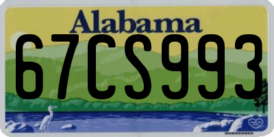 AL license plate 67CS993