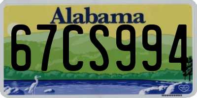 AL license plate 67CS994